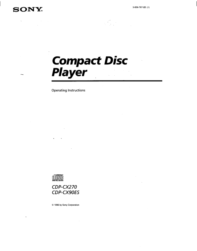 Sony CDP-CX270 - 200 Disc Cd Changer User manual