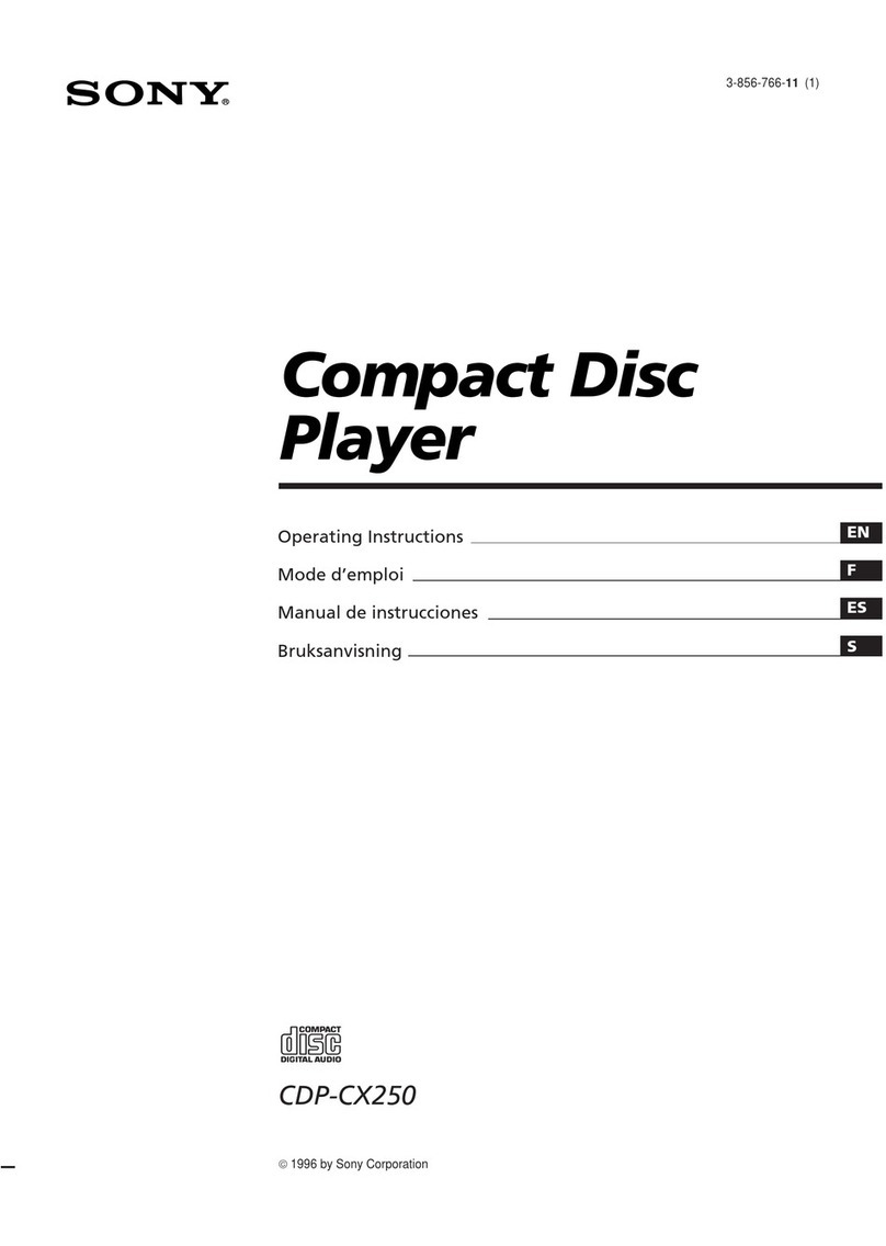 Sony CDP-CX250 - 200 Disc Cd Changer User manual