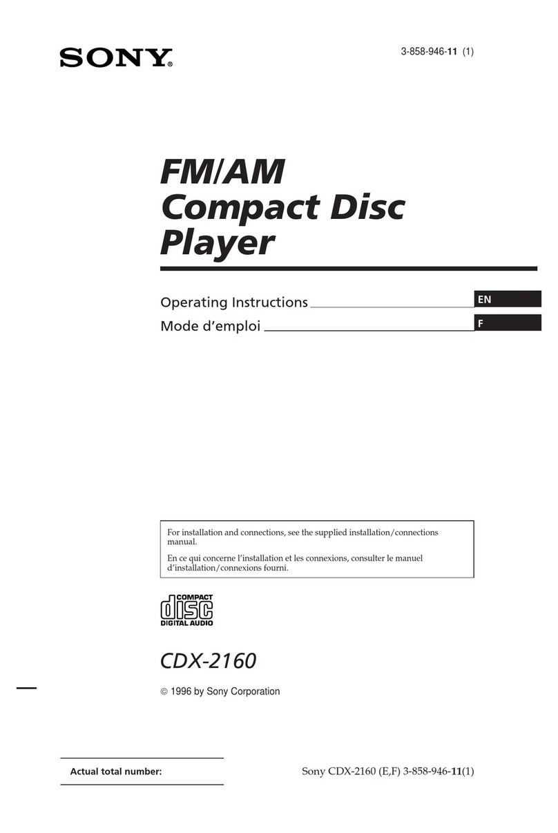 Sony CDX-2160 User manual