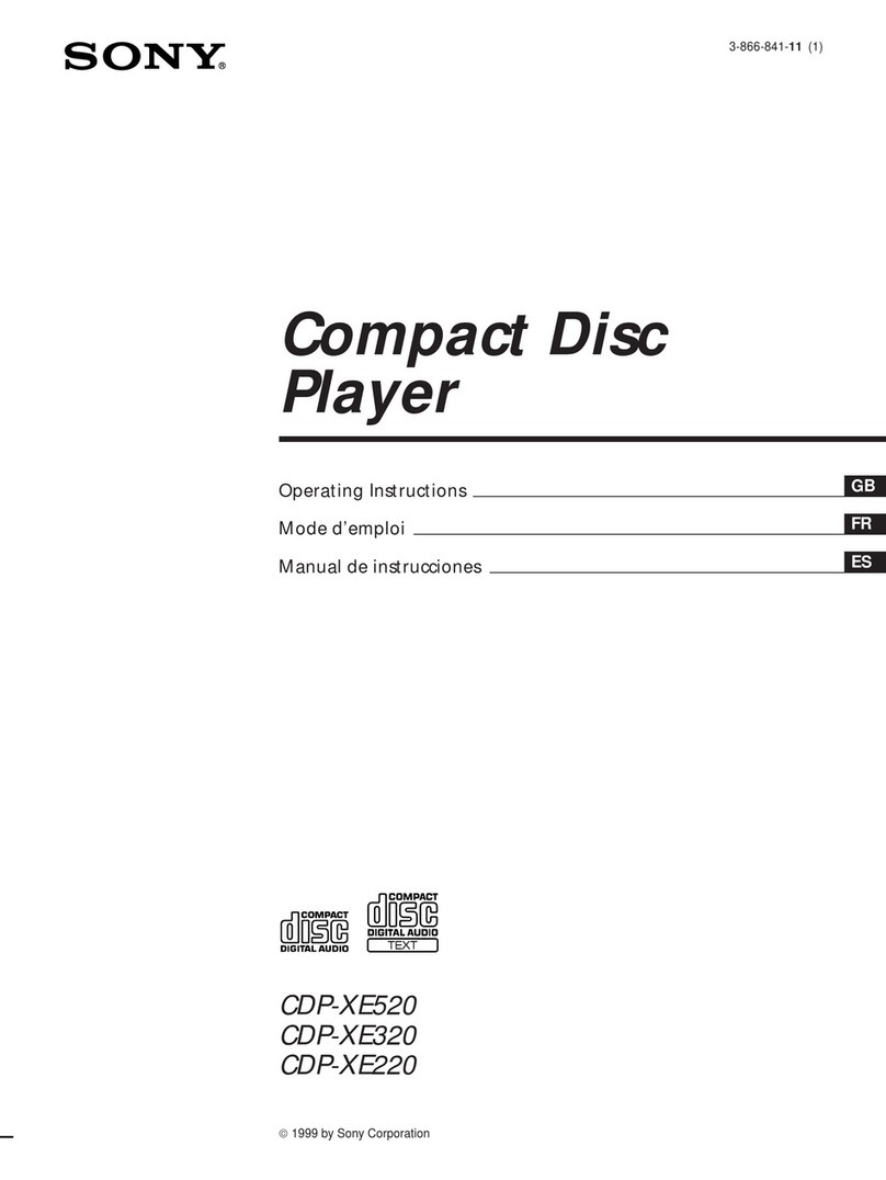 Sony CDP-XE520 User manual