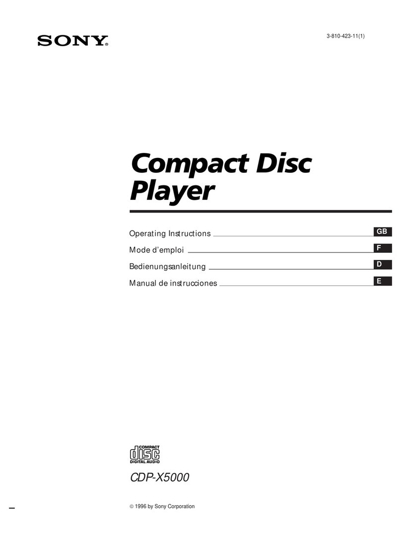 Sony CDP-X5000 operating instructions