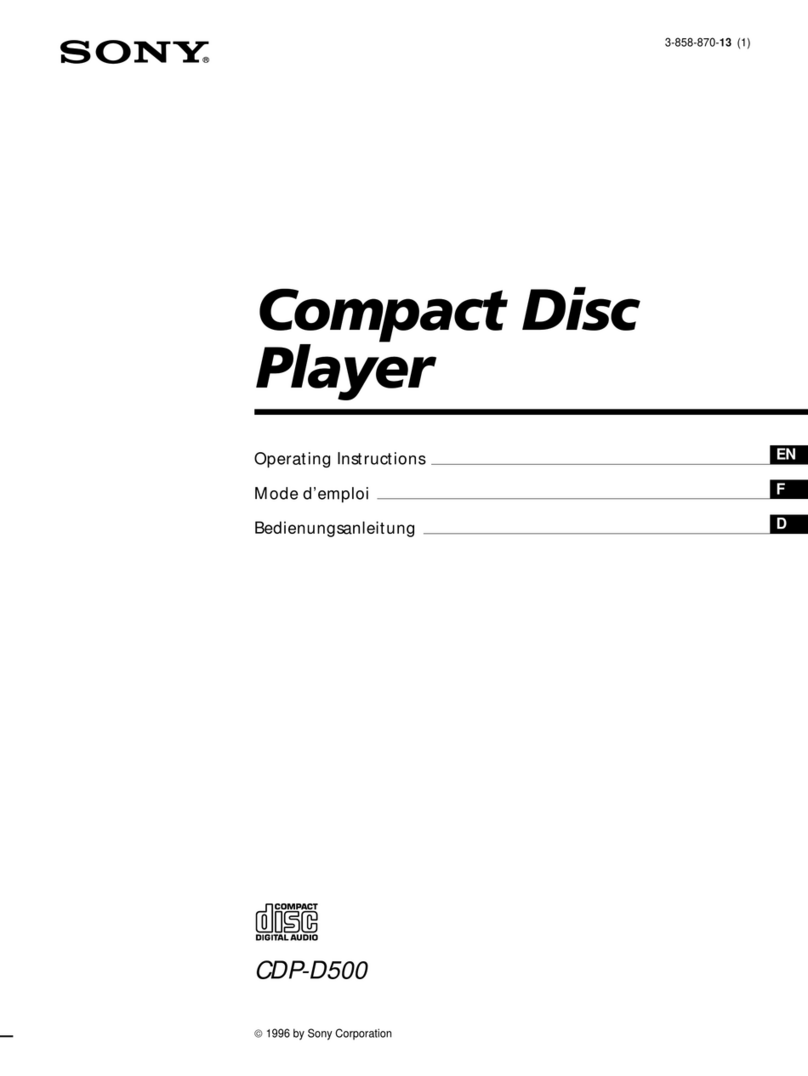 Sony CDP-D500 User manual