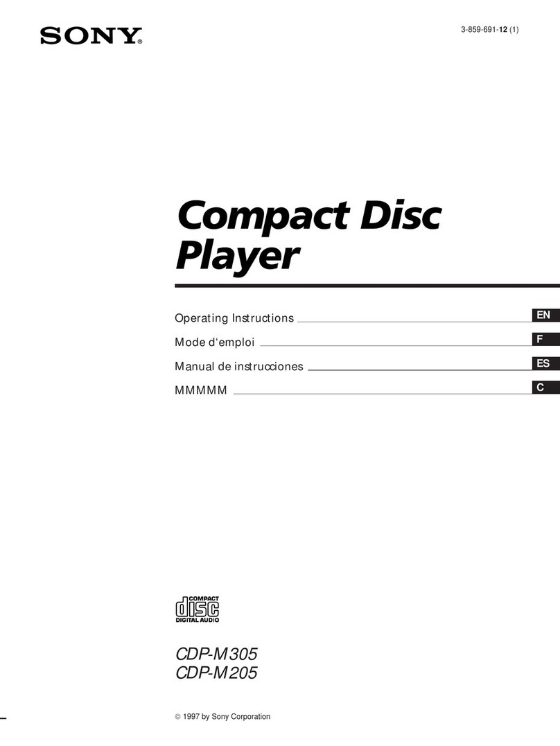 Sony CDP-M205 operating instructions