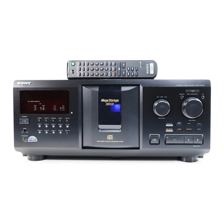 Sony CDP-CX335 - Compact Disc Player operating instructions Sony CDP-CX335 - Compact Disc Player operating instructions