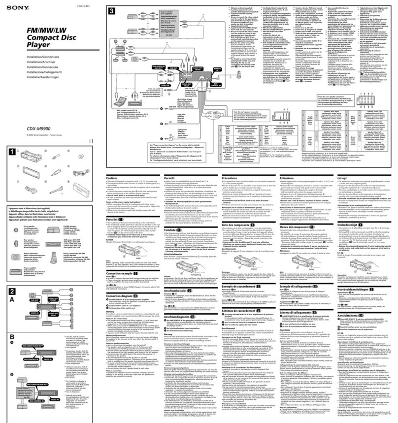 Sony CDX-M9900 Operating Instructions  (primary... Product guide