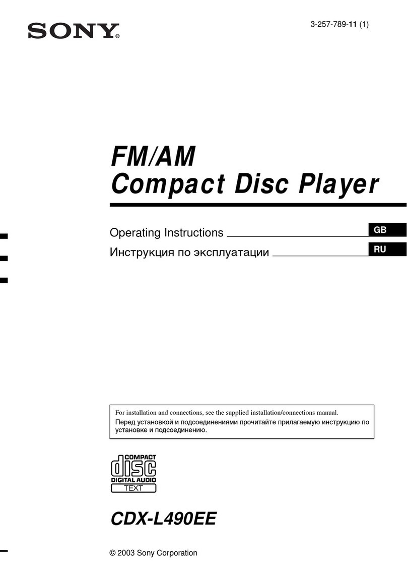 Sony CDX-L490EE operating instructions