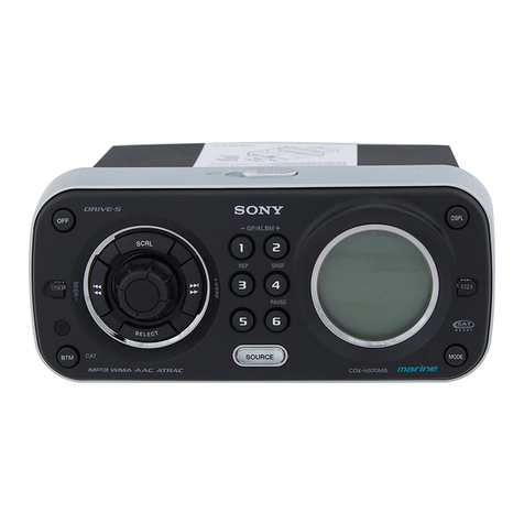 Sony CDX-HS70MW - Marine Stereo operating instructions