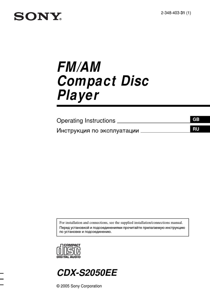 Sony CDX-S2050EE operating instructions