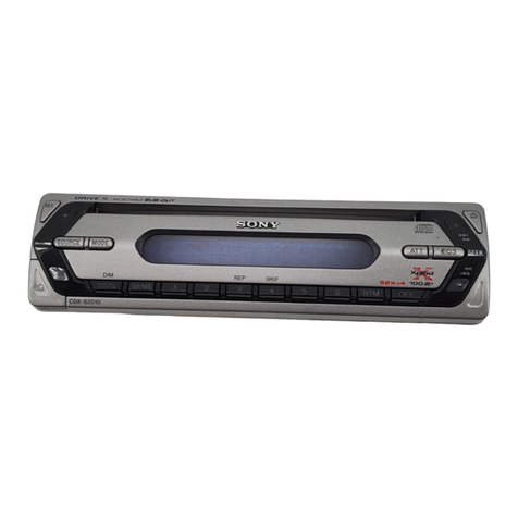 Sony CDX-S2010 - Fm/am Compact Disc Player User manual