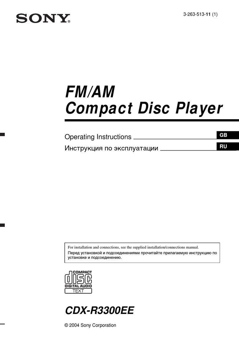 Sony CDX-R3300EE operating instructions