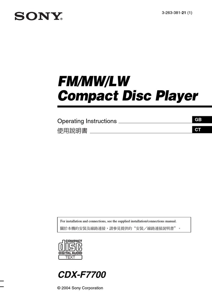 Sony Xplod CDX-F7700 User manual