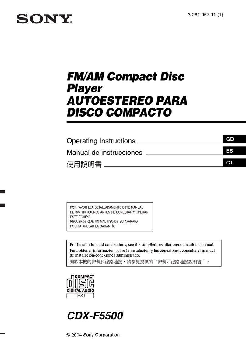 Sony CDX-F5500  (XT-XM1) operating instructions
