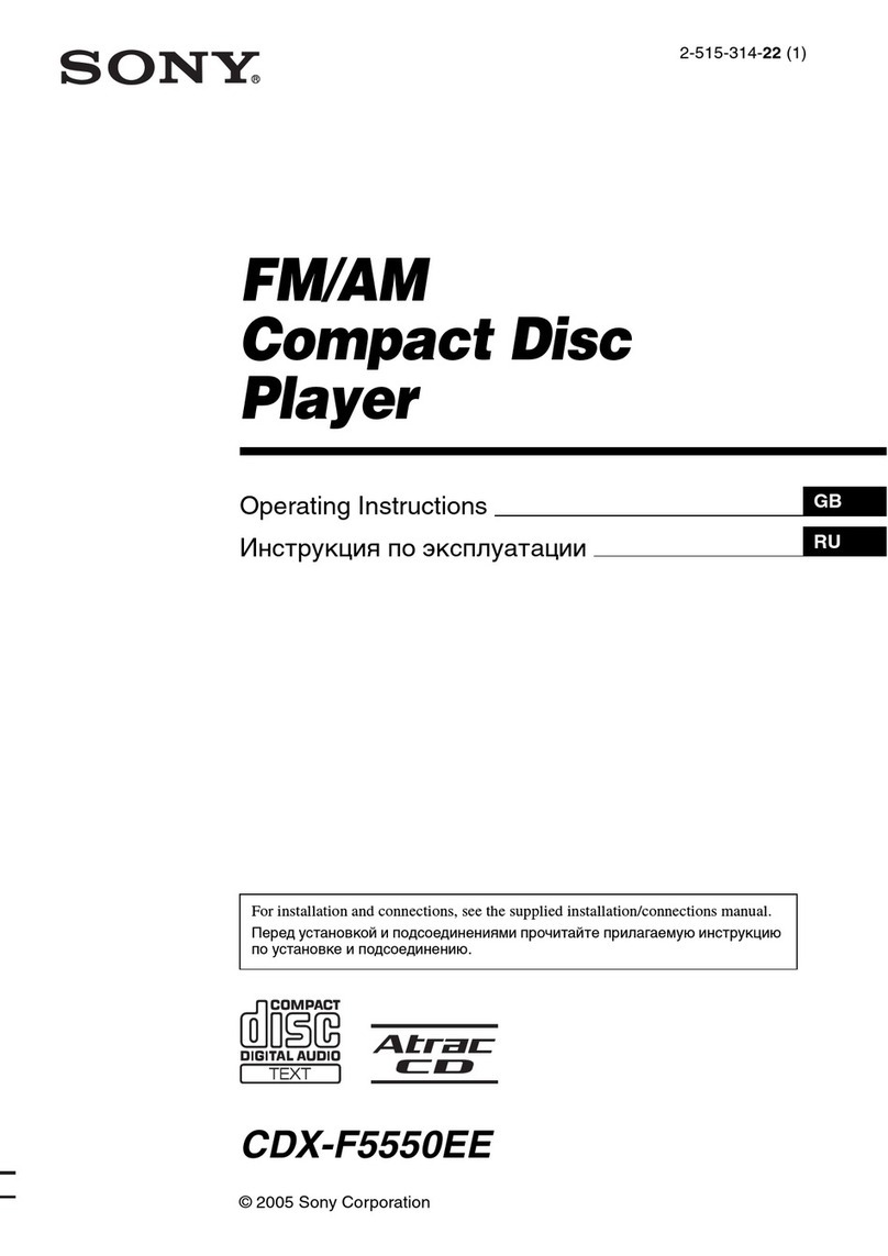 Sony CDX-F5550EE operating instructions