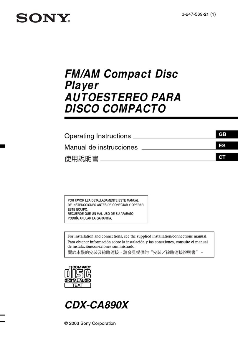 Sony CDX-CA890X operating instructions