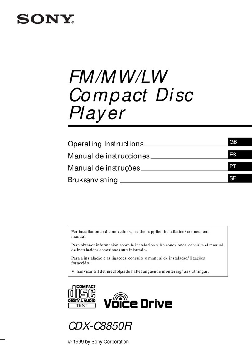 Sony CDX-C8850R User manual
