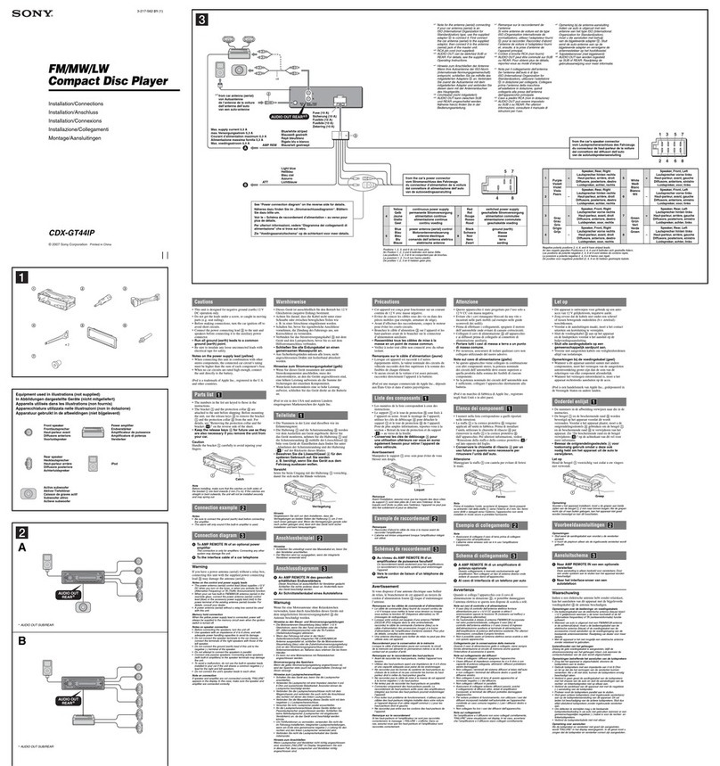 Sony CDX-GT44IP Product guide