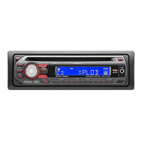 Sony CDX-GT220 - Fm/am Compact Disc Player User manual