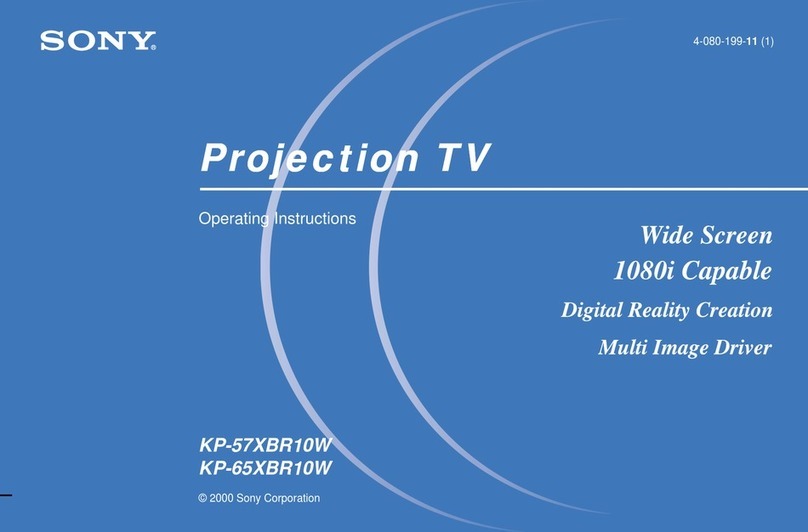 Sony KP-57XBR10W - 57" Projection Tv operating instructions