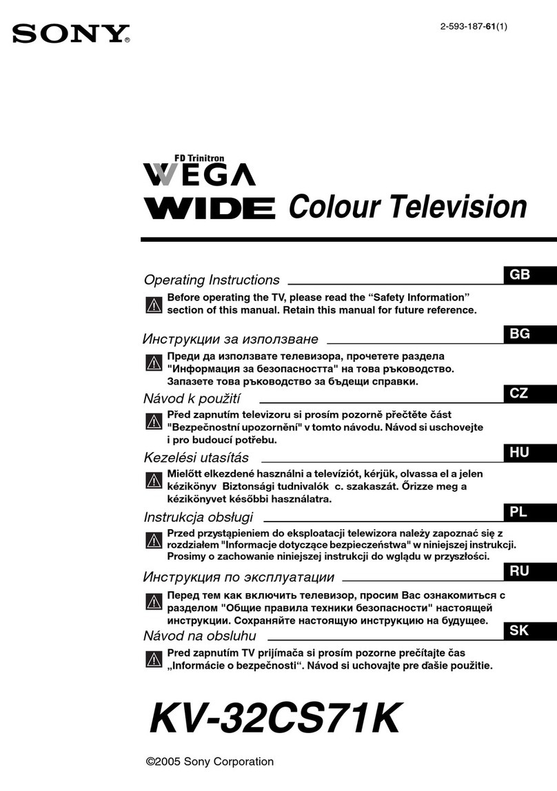 Sony FD Trinitron WEGA KV-32CS71K User manual