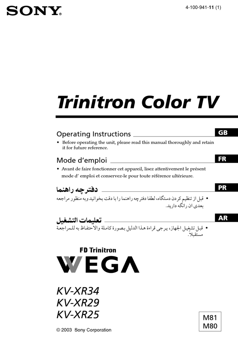 Sony FD Trinitron WEGA KV-XR25M81 User manual