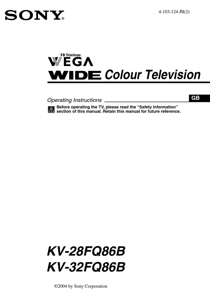 Sony FD Trinitron WEGA KV-28FQ86B operating instructions