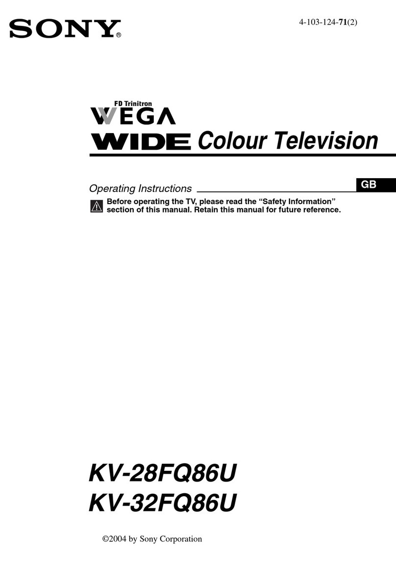 Sony WEGA KV-28FQ86U User manual Sony WEGA KV-28FQ86U User manual