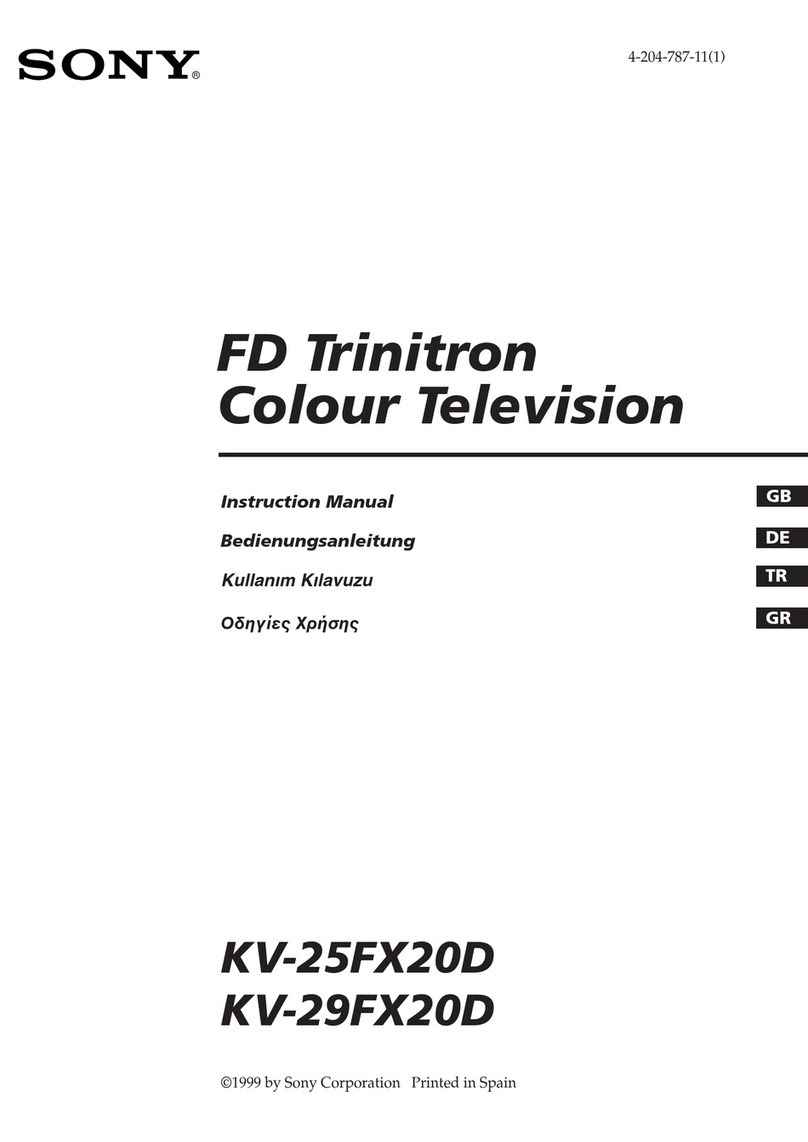 Sony Trinitron KV-25FX20D instruction manual