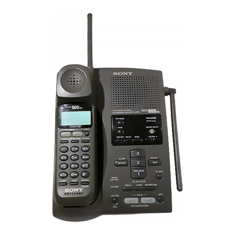 Sony SPP-A972 - Cordless Telephone With Answering... operating instructions