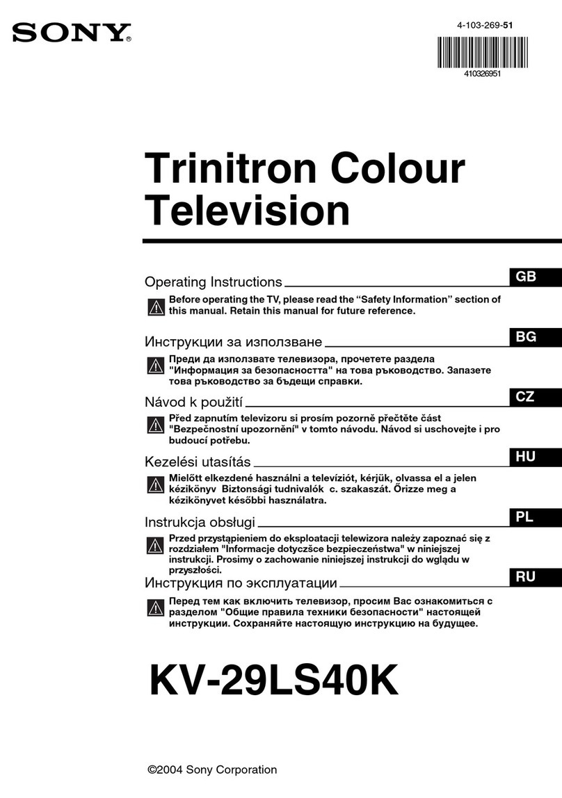 Sony Trinitron KV-29LS40K operating instructions
