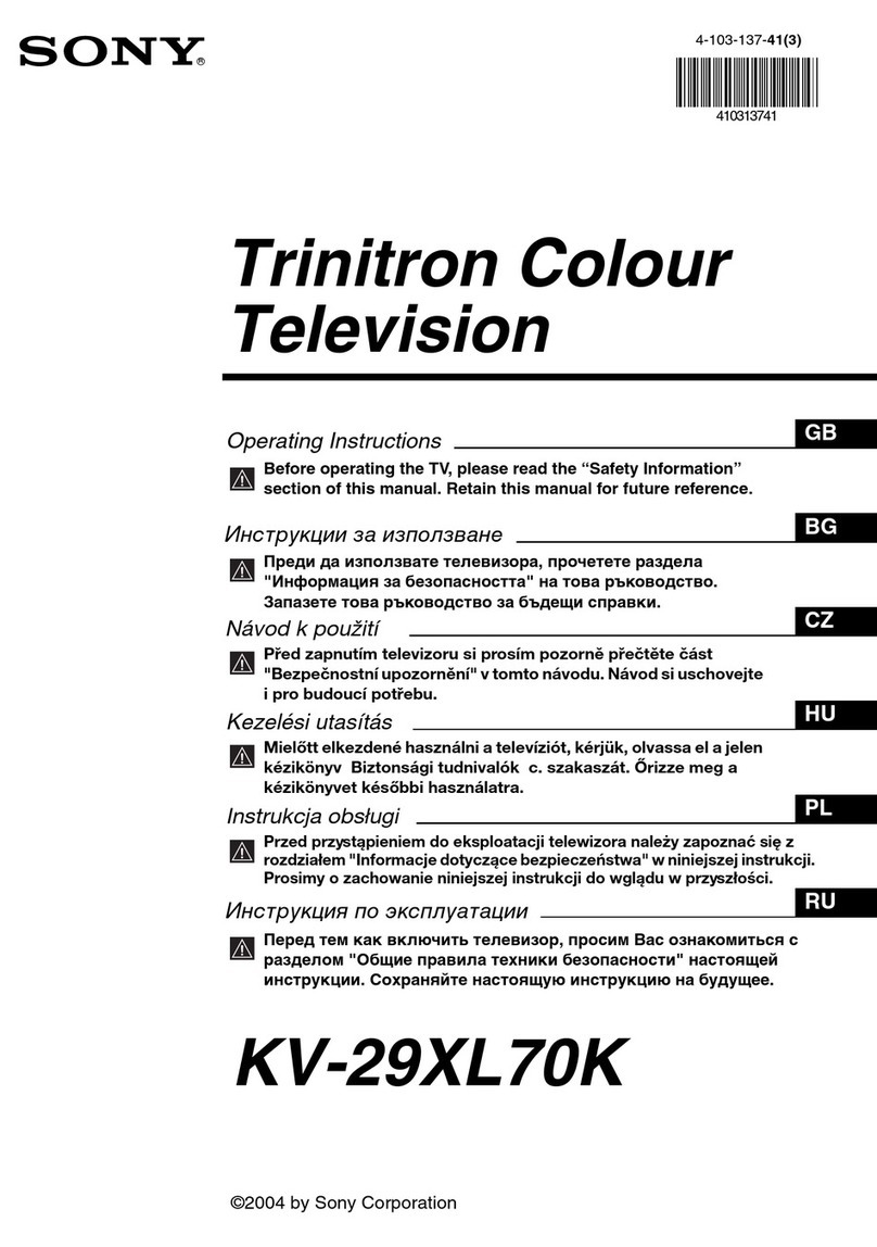 Sony Trinitron KV-29XL70K operating instructions