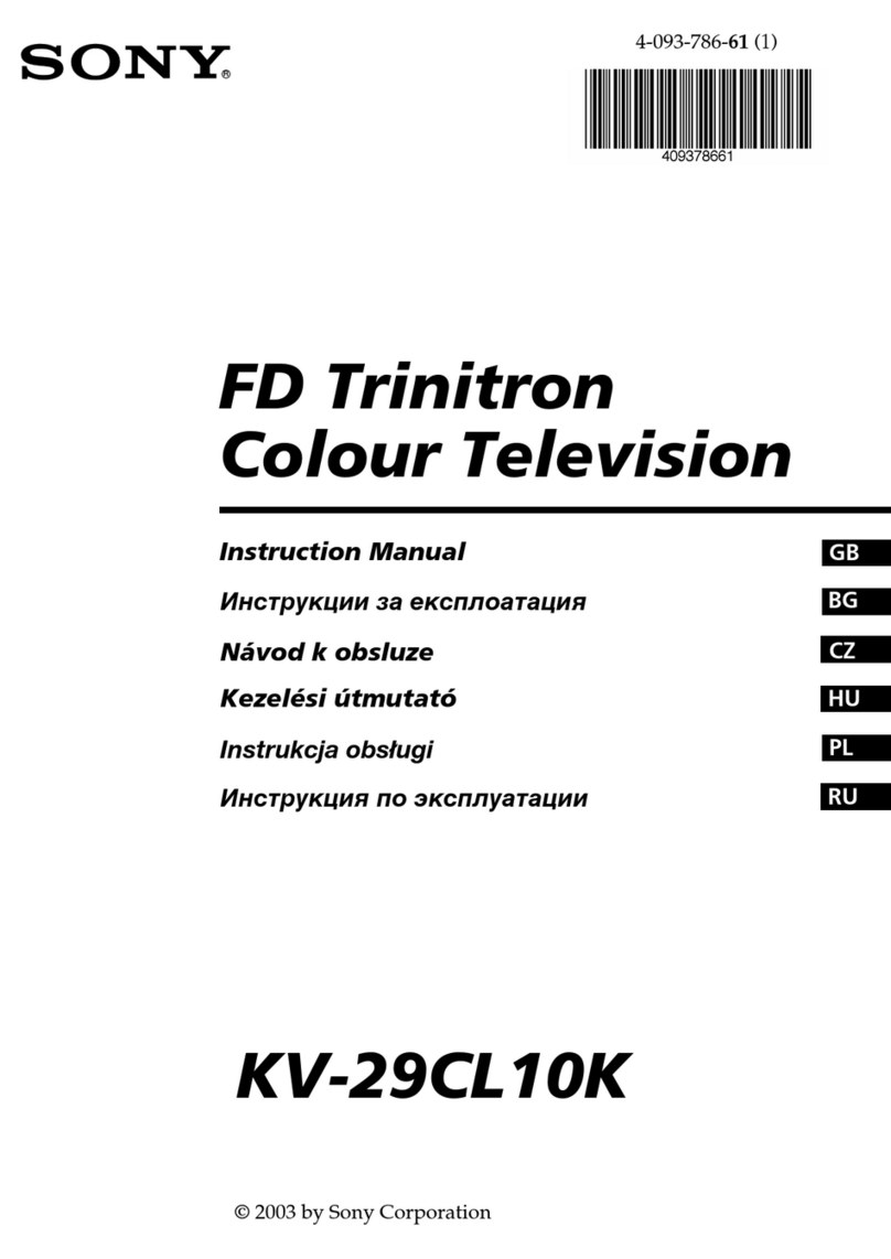 Sony FD Trinitron KV-29CL10K instruction manual