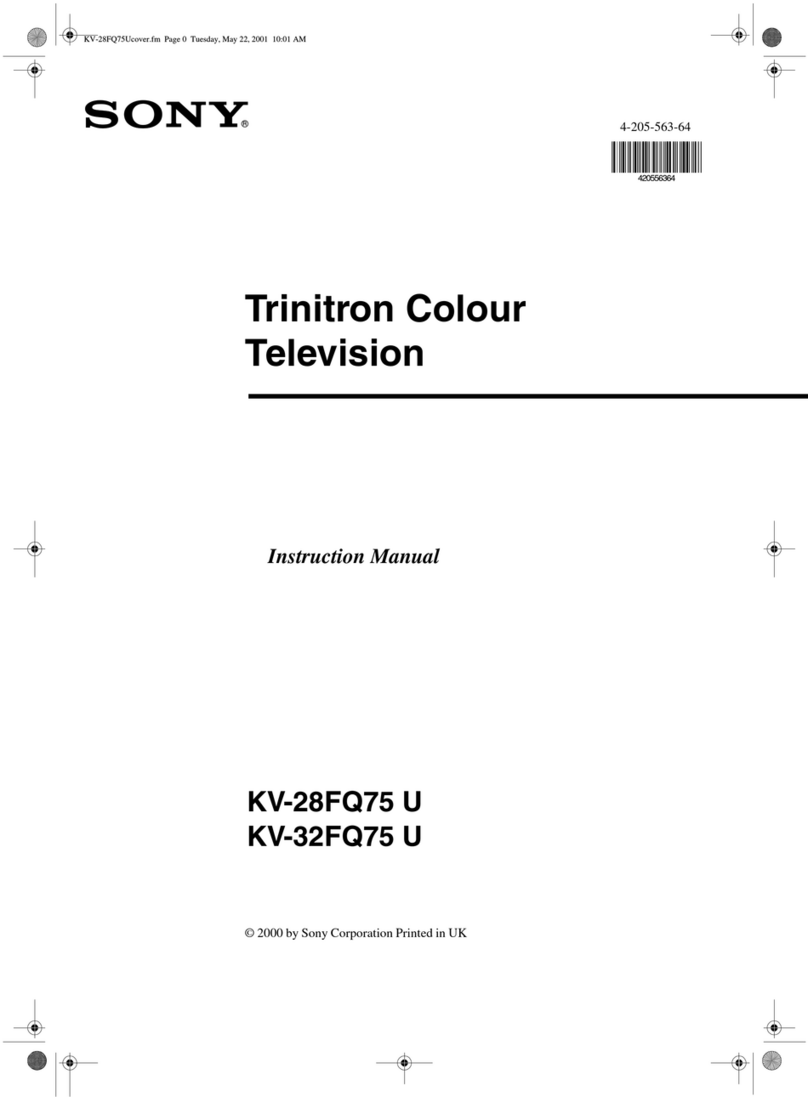 Sony FD Trinitron KV-28FQ75 U User manual Sony FD Trinitron KV-28FQ75 U User manual