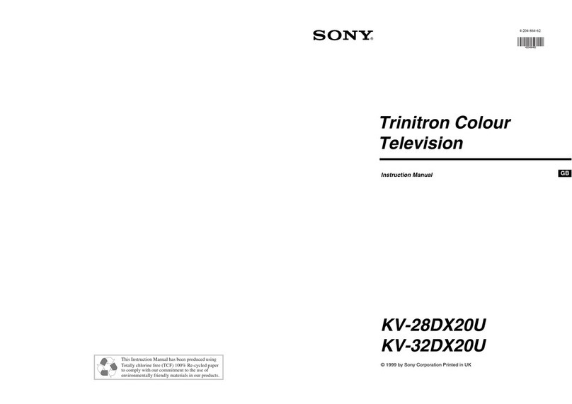 Sony Trinitron KV-28DX20U User manual Sony Trinitron KV-28DX20U User manual