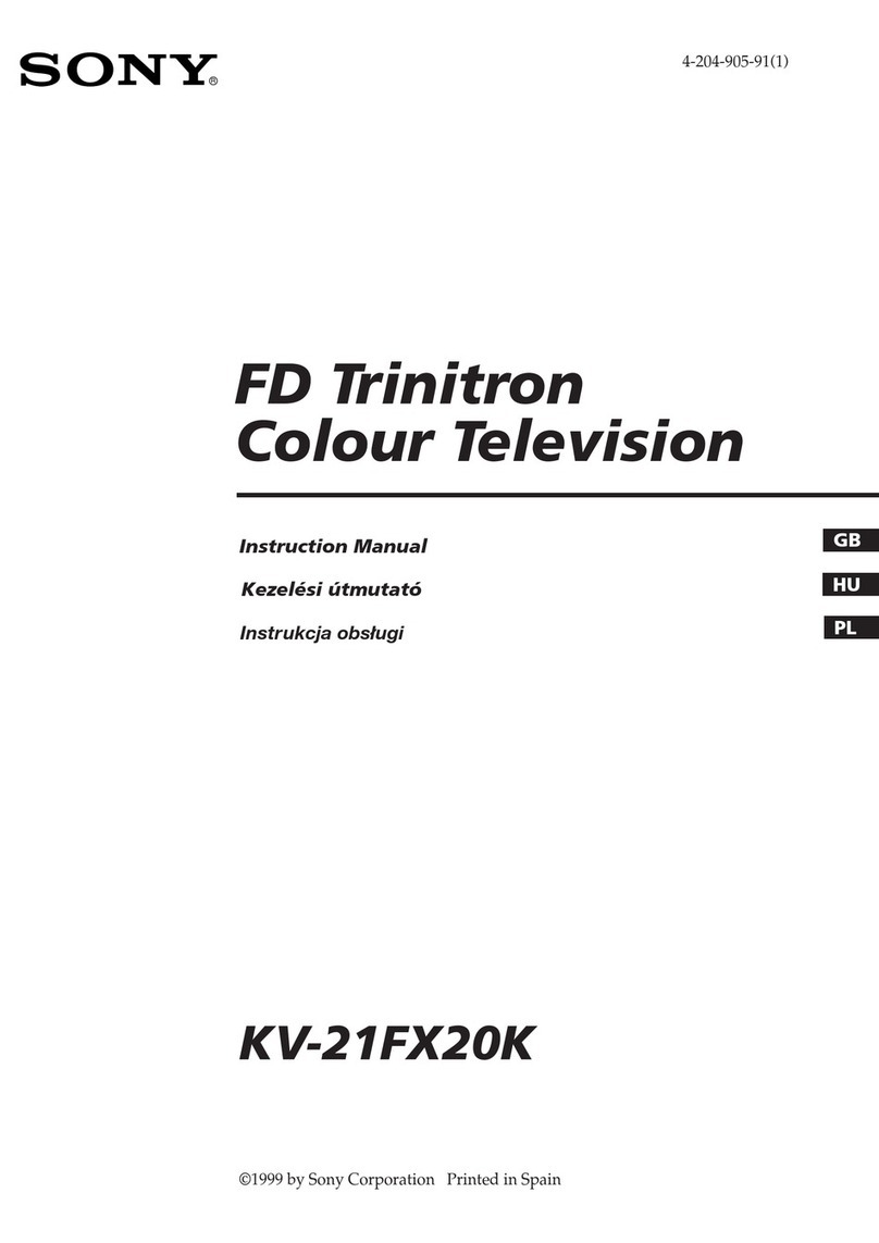 Sony FD Trinitron KV-21FX20K instruction manual