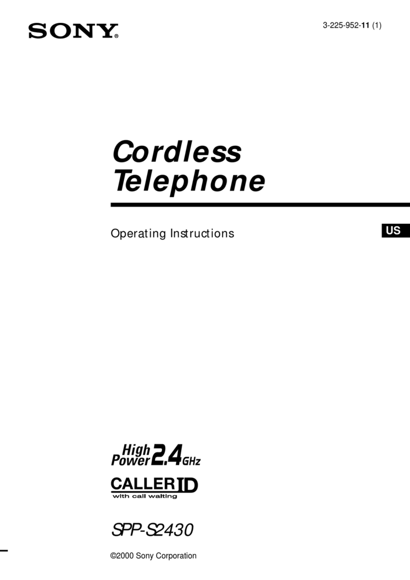 Sony SPP-S2430 - Cordless Telephone operating instructions
