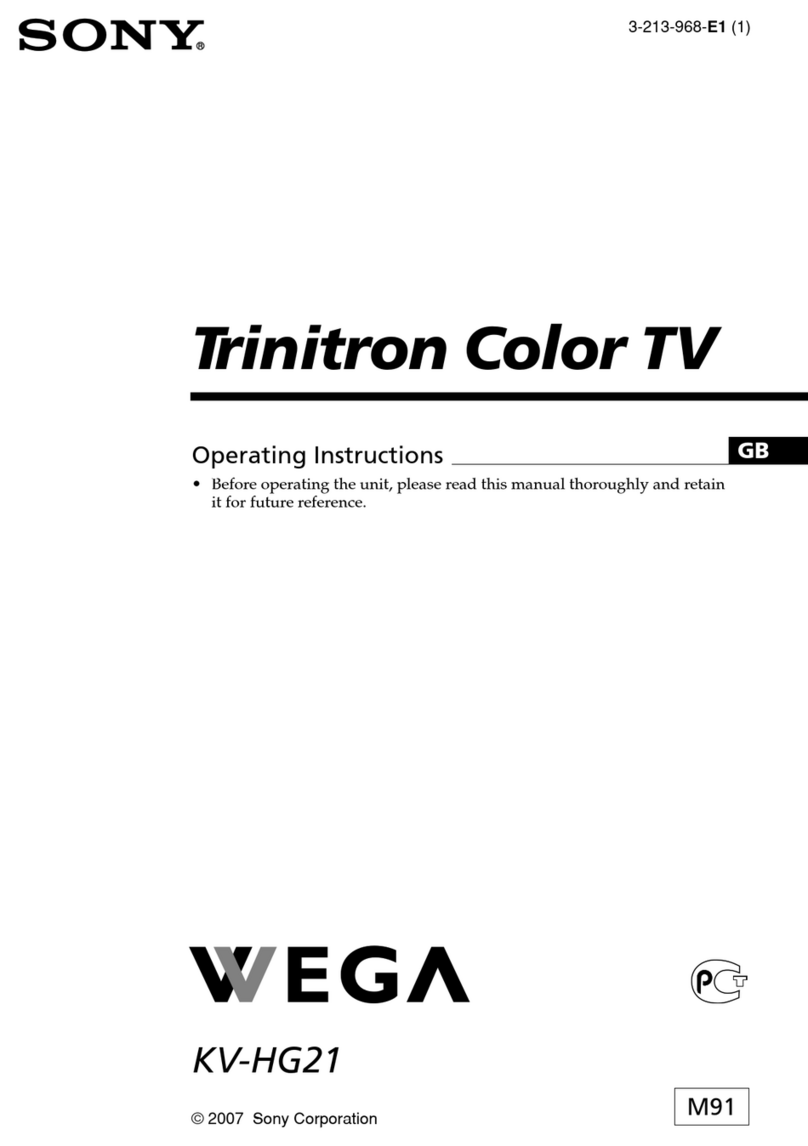 Sony WEGA KV-HG21 User manual