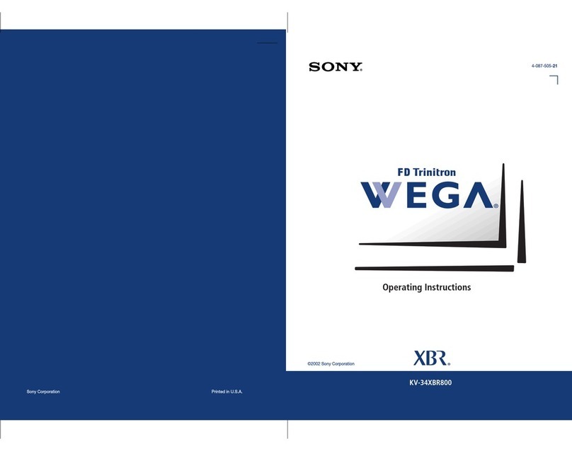 Sony KV-34XBR800 operating instructions