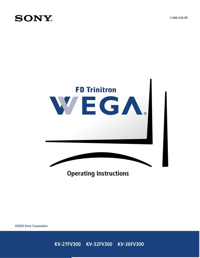 Sony FD Trinitron WEGA KV-27FV300 operating instructions