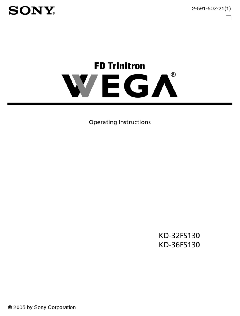 Sony WEGA KD 32FS130 operating instructions