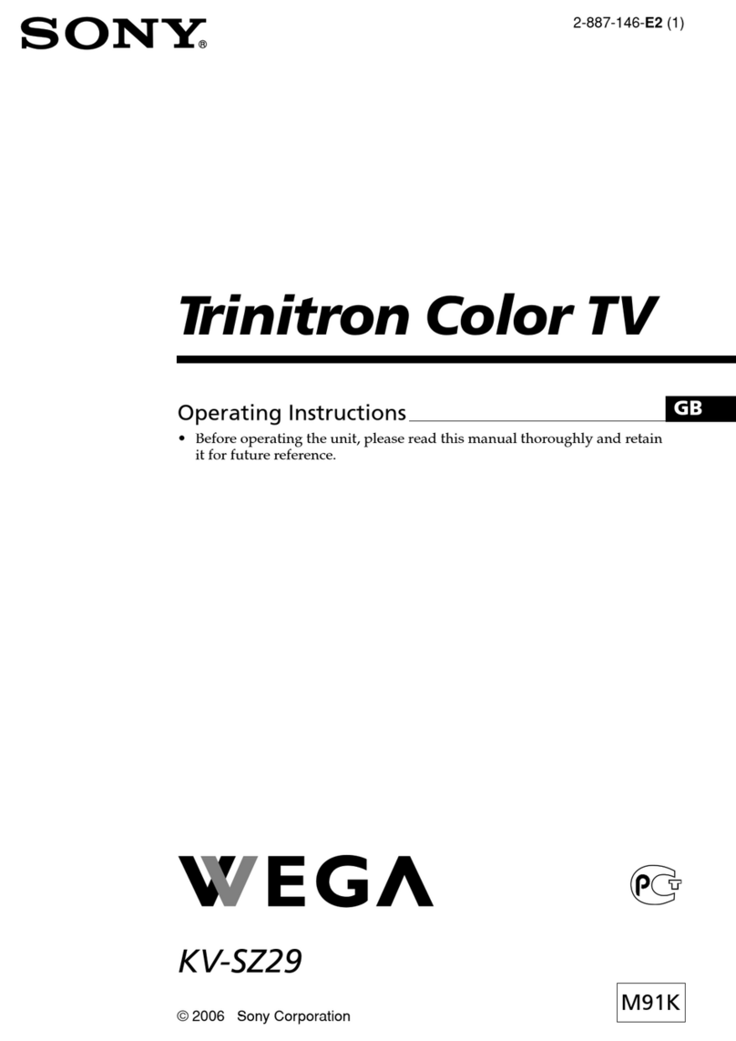 Sony Trinitron WEGA KV-SZ29M91K User manual