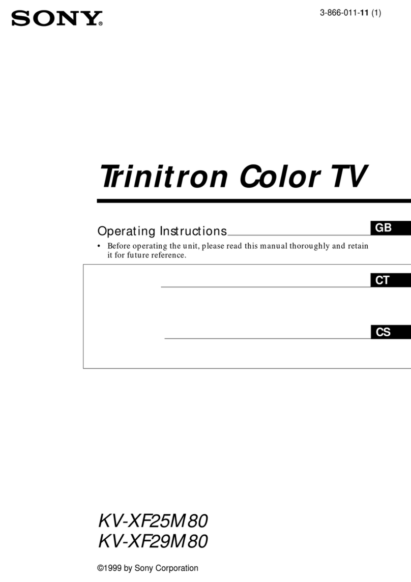 Sony Trinitron KV-XF25M80 User manual Sony Trinitron KV-XF25M80 User manual