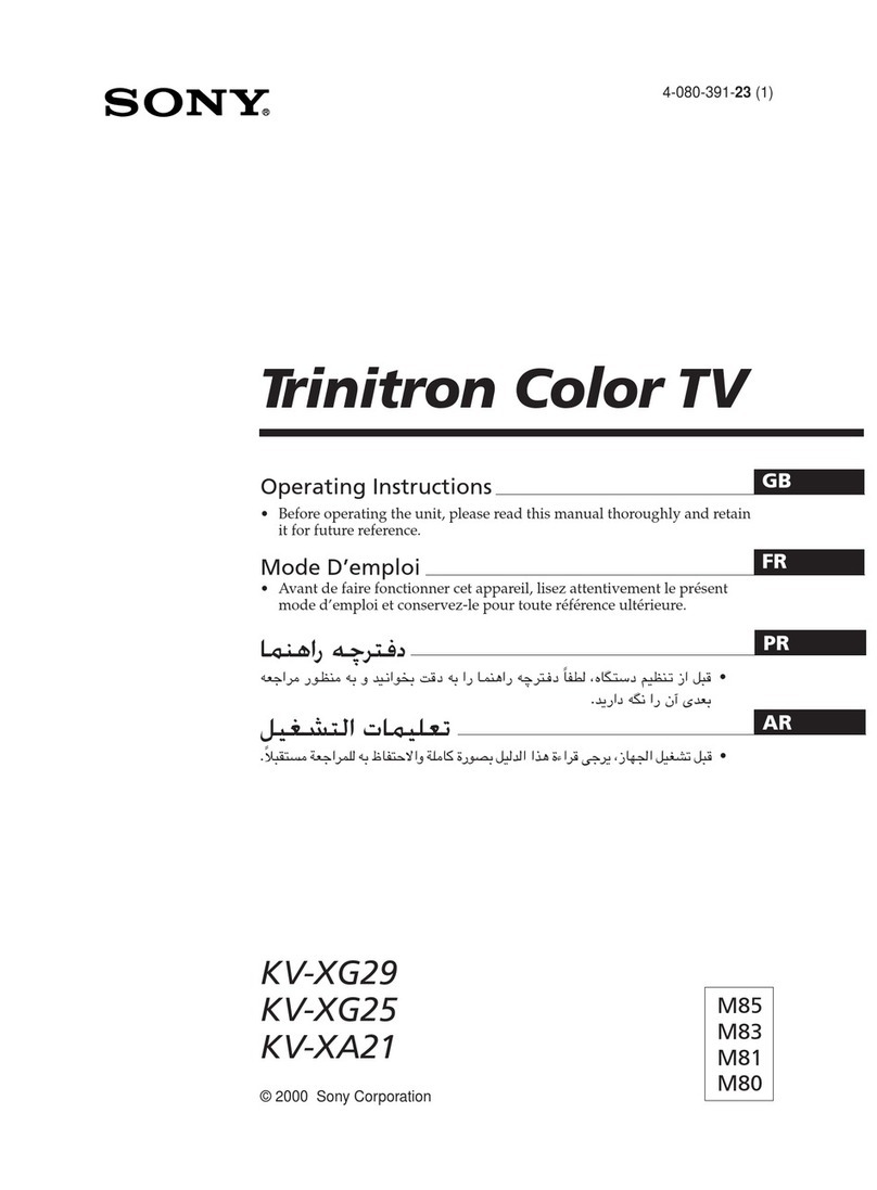 Sony Trinitron KV-XA21 User manual