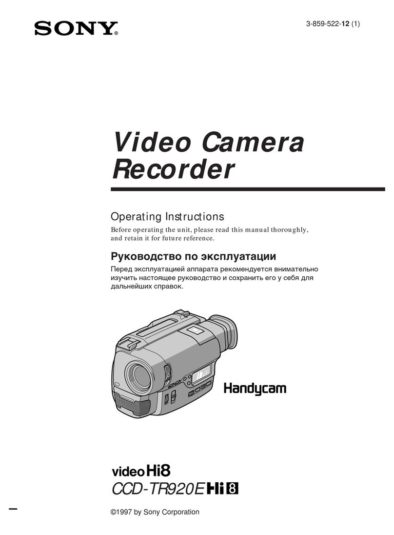 Sony Handycam CCD-TR920E User manual