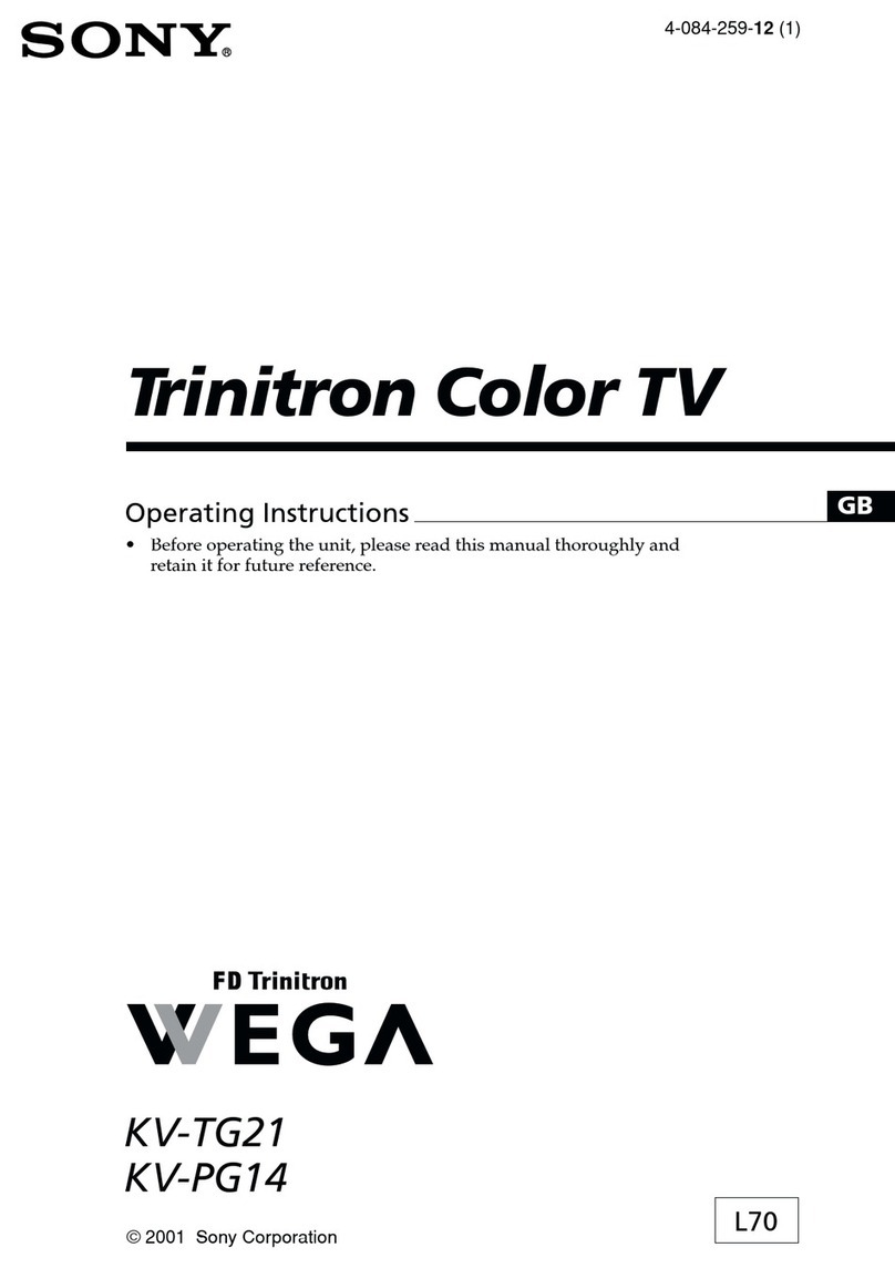 Sony KV-TG21 operating instructions