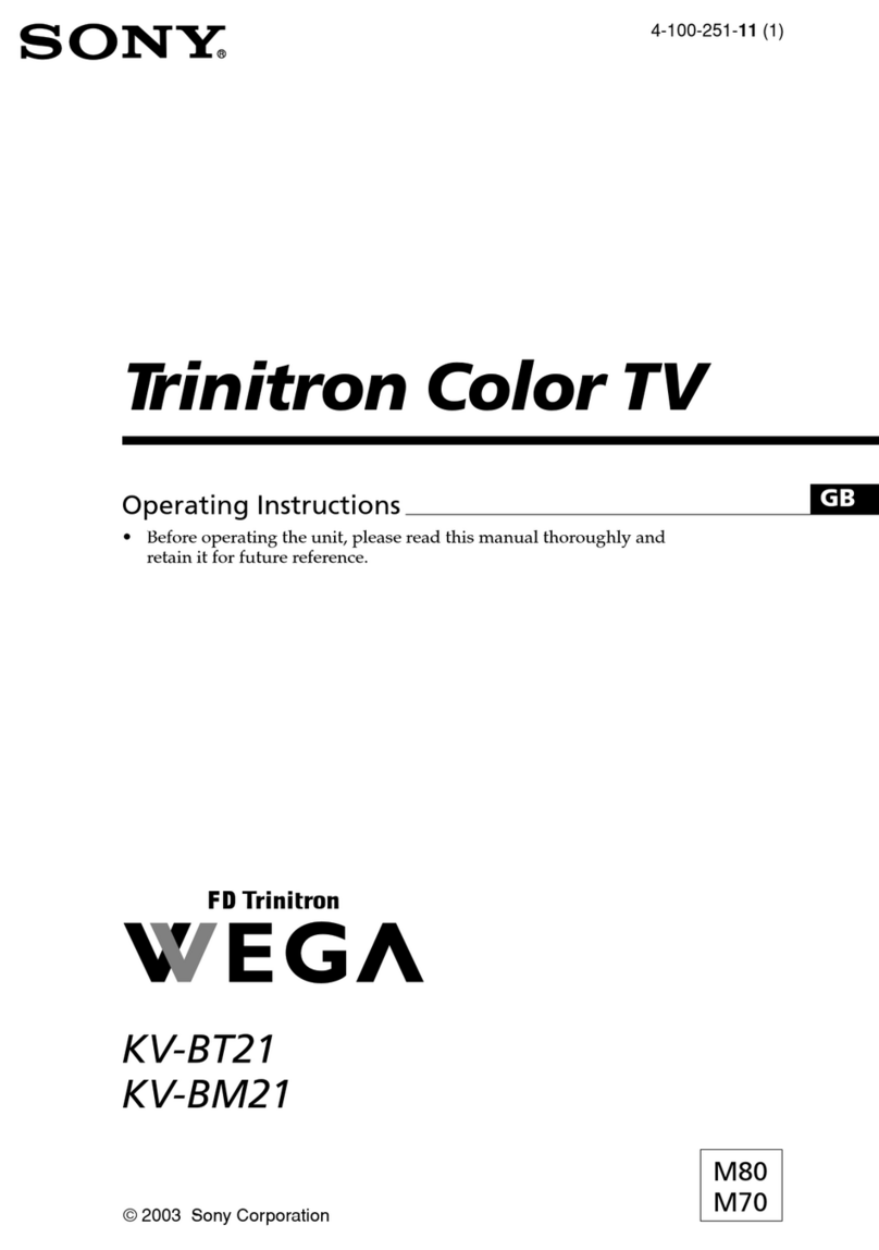 Sony FD Trinitron WEGA KV-BM21 operating instructions