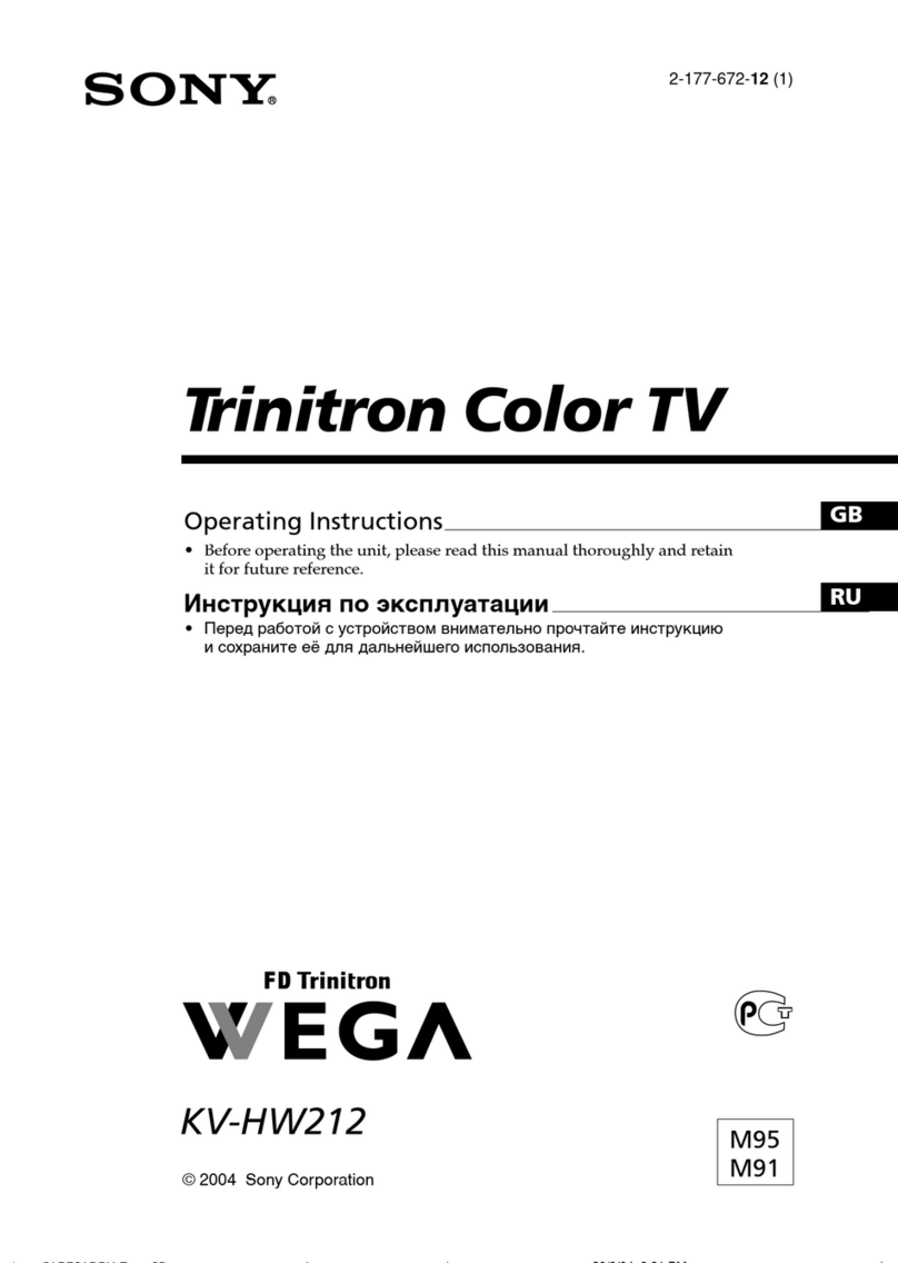 Sony Trinitron KV-HW212 User manual
