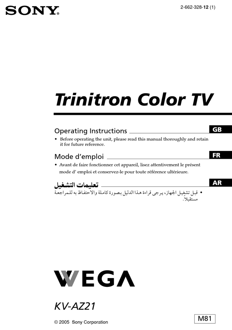 Sony Trinitron WEGA KV-AZ21 User manual Sony Trinitron WEGA KV-AZ21 User manual