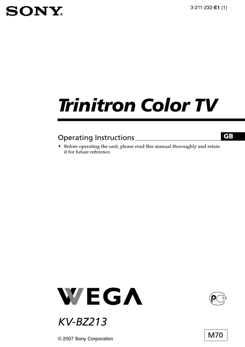 Sony Trinitron WEGA KV-BZ213 User manual