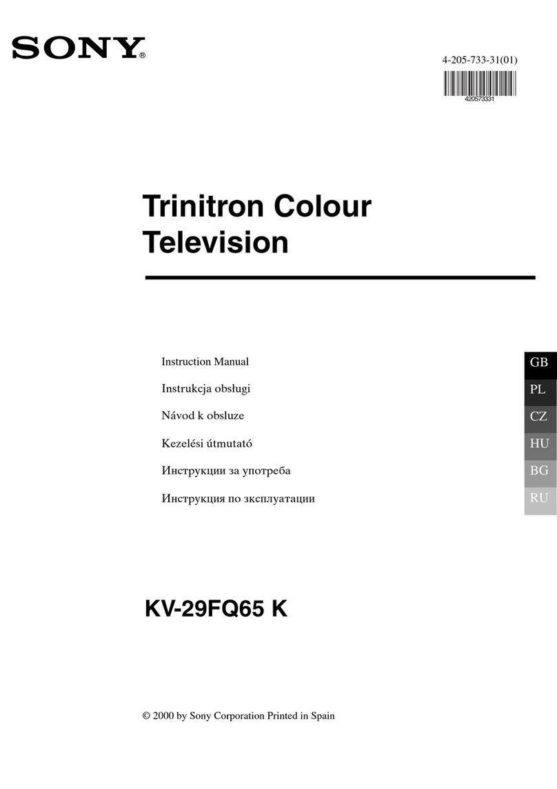 Sony Trinitron KV-29FQ65 K User manual Sony Trinitron KV-29FQ65 K User manual