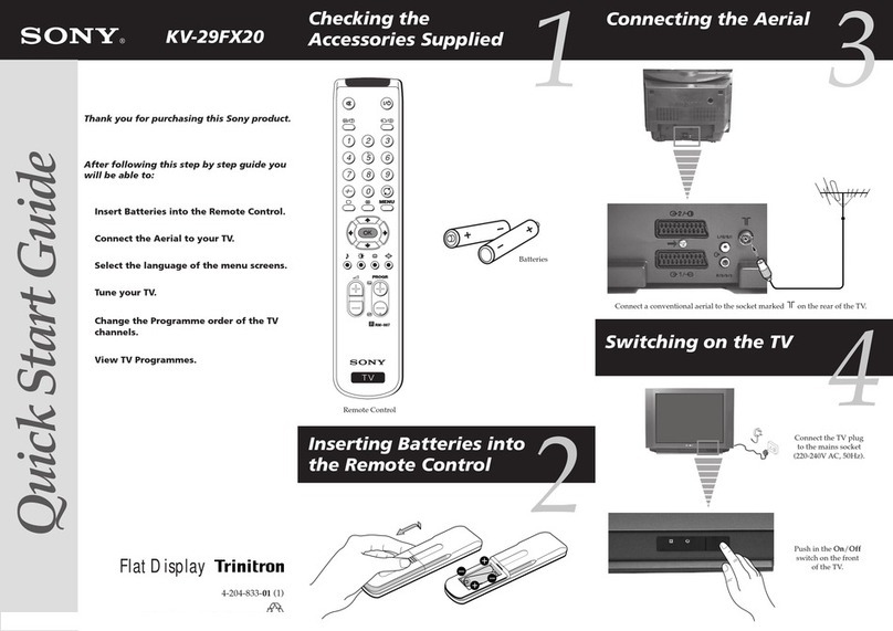 Sony Trinitron KV-29FX20 User manual